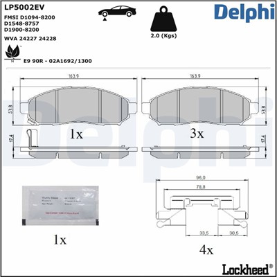 DELPHI LP5002EV EAN: 5012759554784.