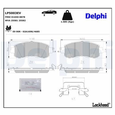 DELPHI LP5003EV EAN: 5012759554791.