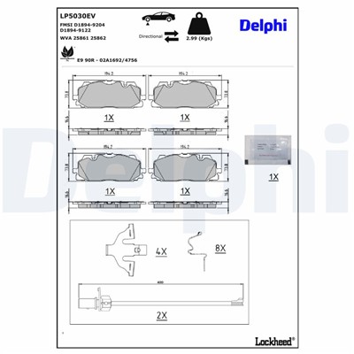 DELPHI LP5030EV EAN: 5012759555064.