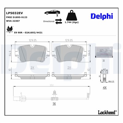 DELPHI LP5032EV EAN: 5012759555088.
