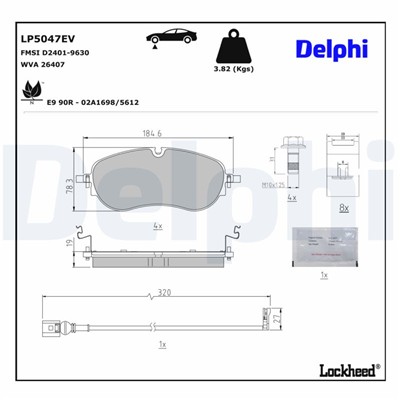 DELPHI LP5047EV EAN: 5012759603581.