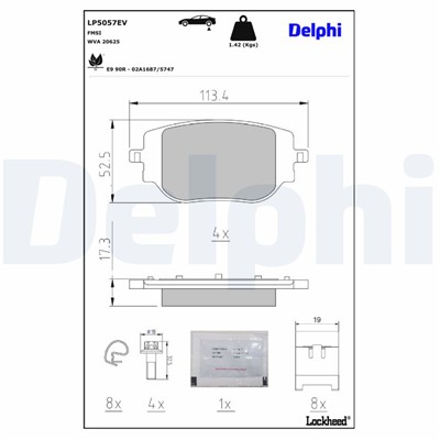 DELPHI LP5057EV EAN: 5012759595572.
