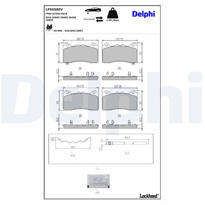 DELPHI LP5058EV EAN: 5012759596944.