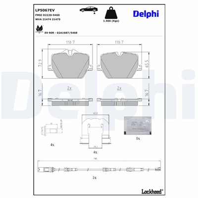 DELPHI LP5067EV EAN: 5012759657140.