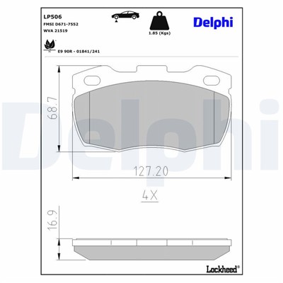 DELPHI LP506 EAN: 5012759302347.