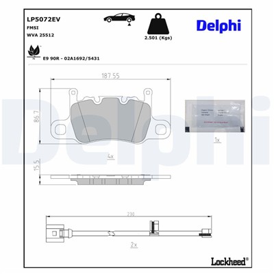 DELPHI LP5072EV EAN: 5012759656617.