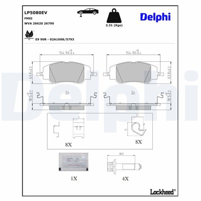 DELPHI LP5080EV EAN: 5012759602324.