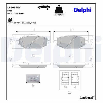DELPHI LP5089EV EAN: 5012759611012.