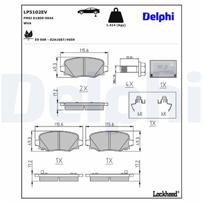 DELPHI LP5102EV EAN: 5012759632451.