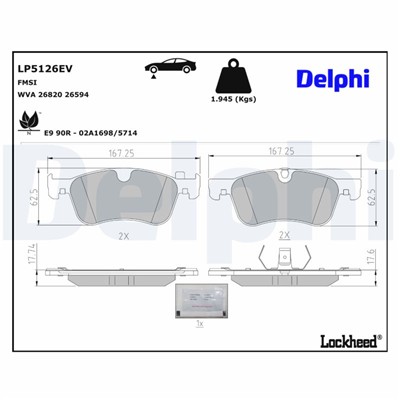 DELPHI LP5126EV EAN: 5012759698686.