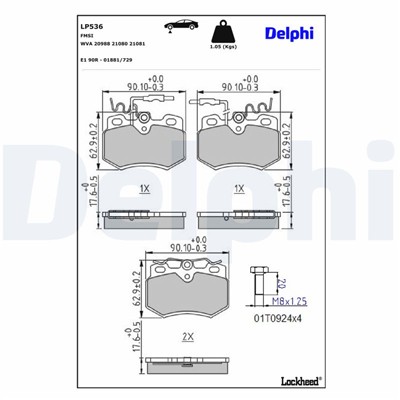 DELPHI LP536 EAN: 5012759303566.