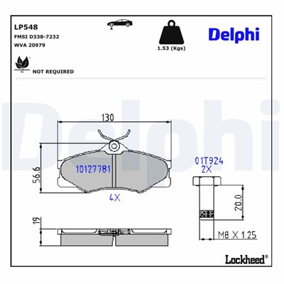 DELPHI LP548 EAN: 5012759303658.