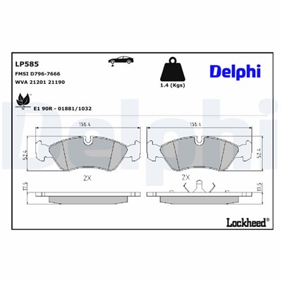 DELPHI LP585 EAN: 5012759303986.