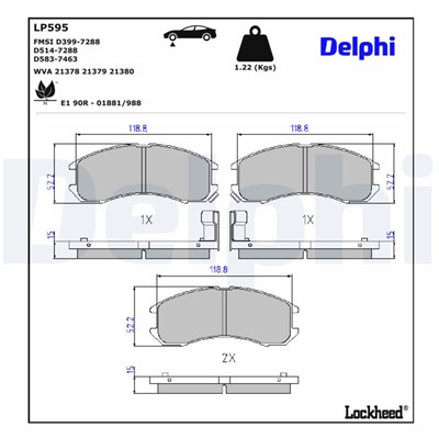 DELPHI LP595 EAN: 5012759304198.
