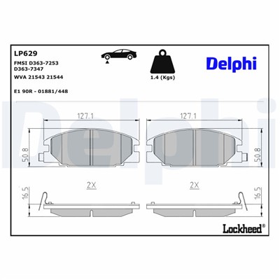 DELPHI LP629 EAN: 5012759304471.