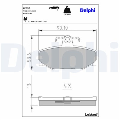 DELPHI LP637 EAN: 5012759304556.
