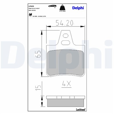 DELPHI LP655 EAN: 5012759304747.