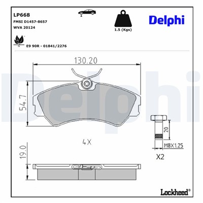 DELPHI LP668 EAN: 5012759304846.