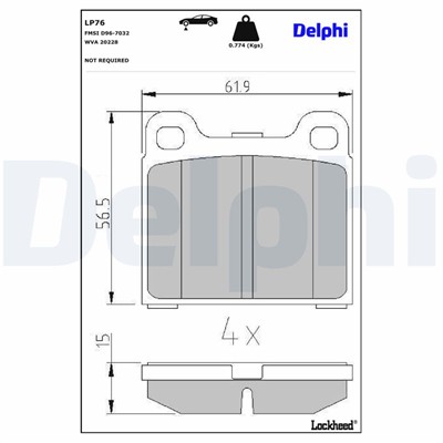 DELPHI LP76 EAN: 5012759300435.