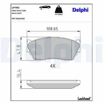 DELPHI LP783 EAN: 5012759306017.