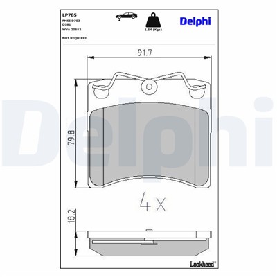 DELPHI LP785 EAN: 5012759306031.