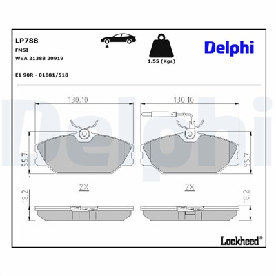 DELPHI LP788 EAN: 5012759306062.