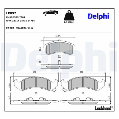 DELPHI LP897 EAN: 5012759062548.