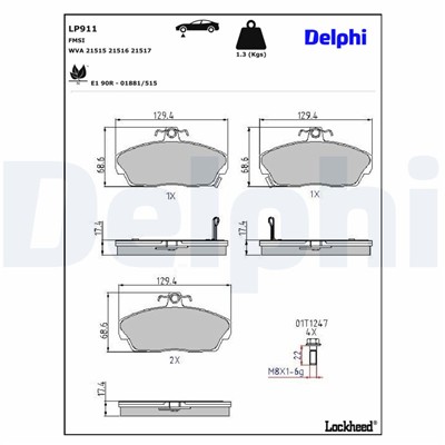 DELPHI LP911 EAN: 5012759913444.