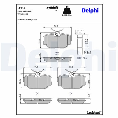 DELPHI LP914 EAN: 5012759044988.
