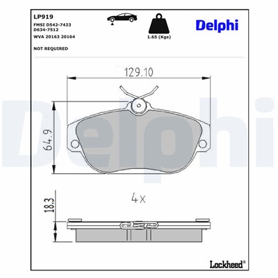 DELPHI LP919 EAN: 5012759916360.