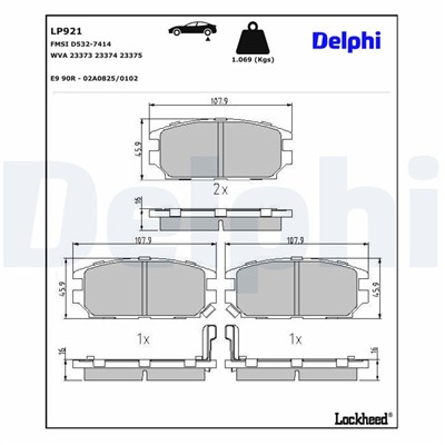 DELPHI LP921 EAN: 5012759916377.