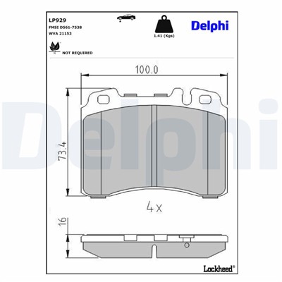 DELPHI LP929 EAN: 5012759913468.