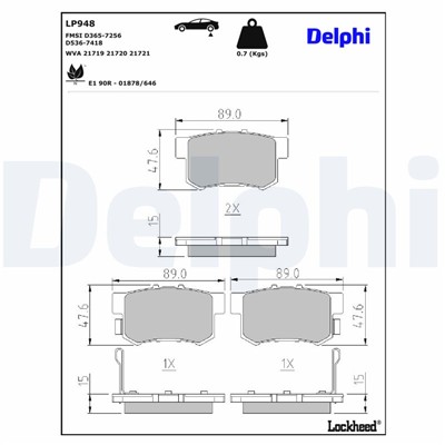 DELPHI LP948 EAN: 5012759916513.