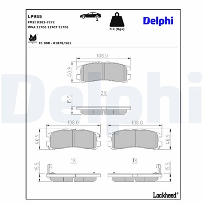 DELPHI LP955 EAN: 5012759916582.