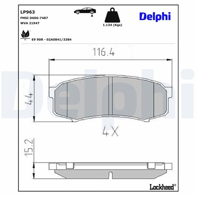 DELPHI LP963 EAN: 5012759916636.