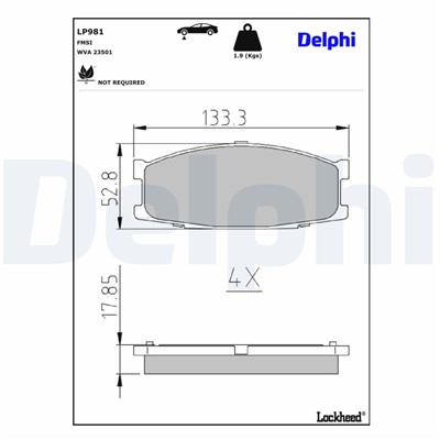 DELPHI LP981 EAN: 5012759961506.