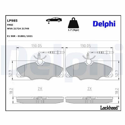 DELPHI LP985 EAN: 5012759044995.