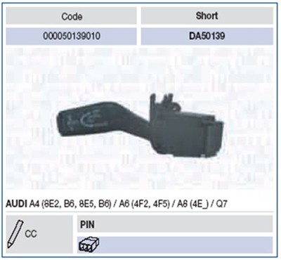 MAGNETI MARELLI 000050139010 Číslo výrobce: DA50139. EAN: 8001063391083.