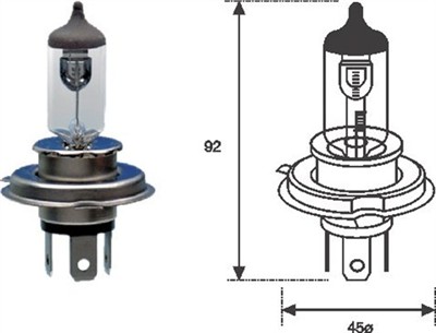 MAGNETI MARELLI 002555100000 Číslo výrobce: H4 12V. EAN: 8001063279060.