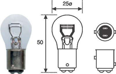 MAGNETI MARELLI 008528100000 Číslo výrobce: P21 5W 12V. EAN: 8001063279404.