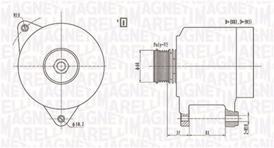 MAGNETI MARELLI 063731139010 Číslo výrobce: MQA1139. EAN: 8001063983158.