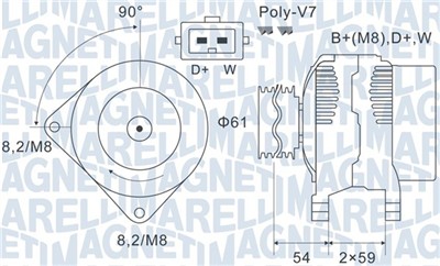 MAGNETI MARELLI 063731143010 Číslo výrobce: MQA1143. EAN: 8001063961699.