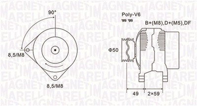 MAGNETI MARELLI 063731147010 Číslo výrobce: MQA1147. EAN: 8001063975245.