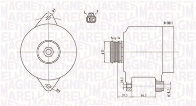 MAGNETI MARELLI 063731283010 Číslo výrobce: MQA1283. EAN: 8001063921792.