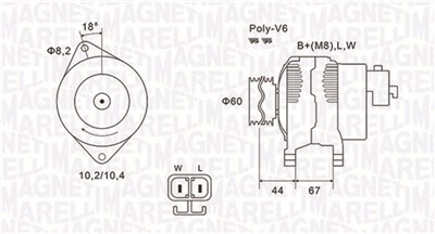 MAGNETI MARELLI 063731526010 Číslo výrobce: MQA1526. EAN: 8001063909202.