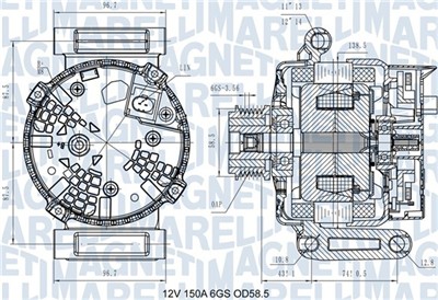 MAGNETI MARELLI 063731546110 Číslo výrobce: MQA15461. EAN: 8050947055054.