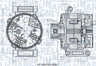 MAGNETI MARELLI 063731557610 Číslo výrobce: MQA15576. EAN: 8050947054934.