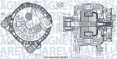 MAGNETI MARELLI 063731576710 Číslo výrobce: MQA15767. EAN: 8050947027365.