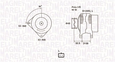 MAGNETI MARELLI 063731627010 Číslo výrobce: MQA1627. EAN: 8001063903316.