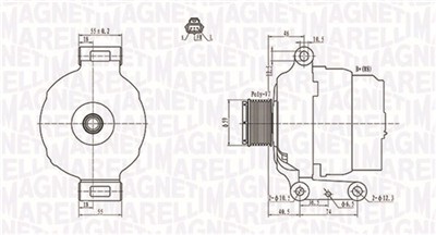 MAGNETI MARELLI 063731639010 Číslo výrobce: MQA1639. EAN: 8001063945507.